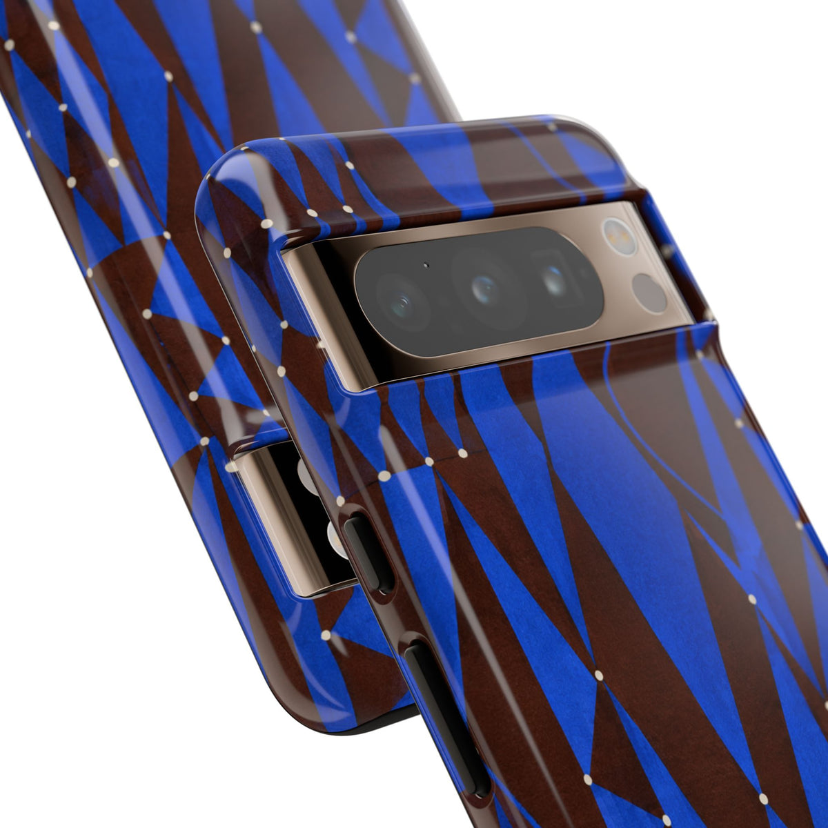 Geometric Blue Diamond Tough Phone Case