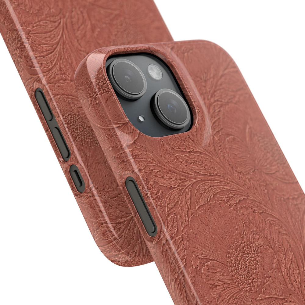 Embossed Floral Snap Case