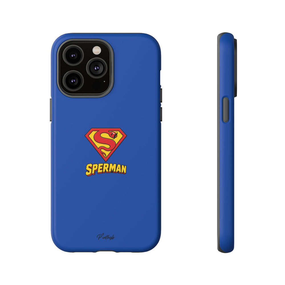 "SPERMAN" Parody Logo Tough Phone Case