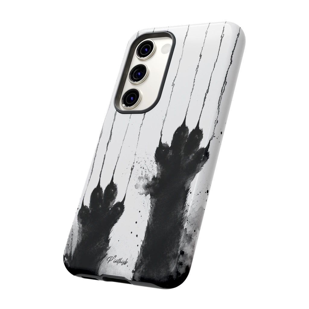 Black Ink Paw Print Tough Case