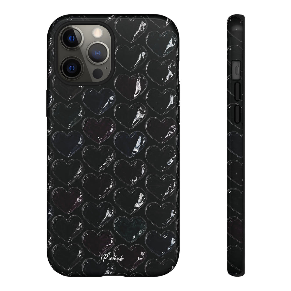 Black Pop Hearts Tough Case