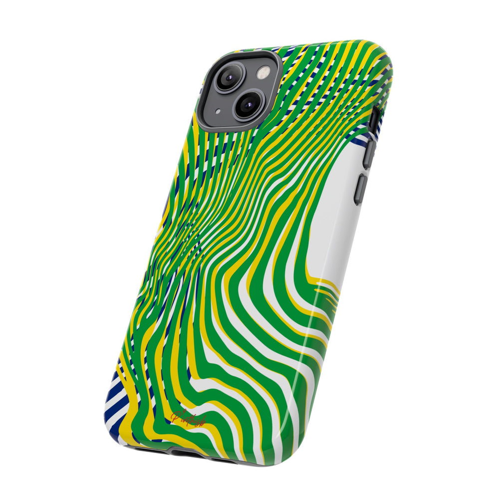 Abstract Green Wave Phone Case