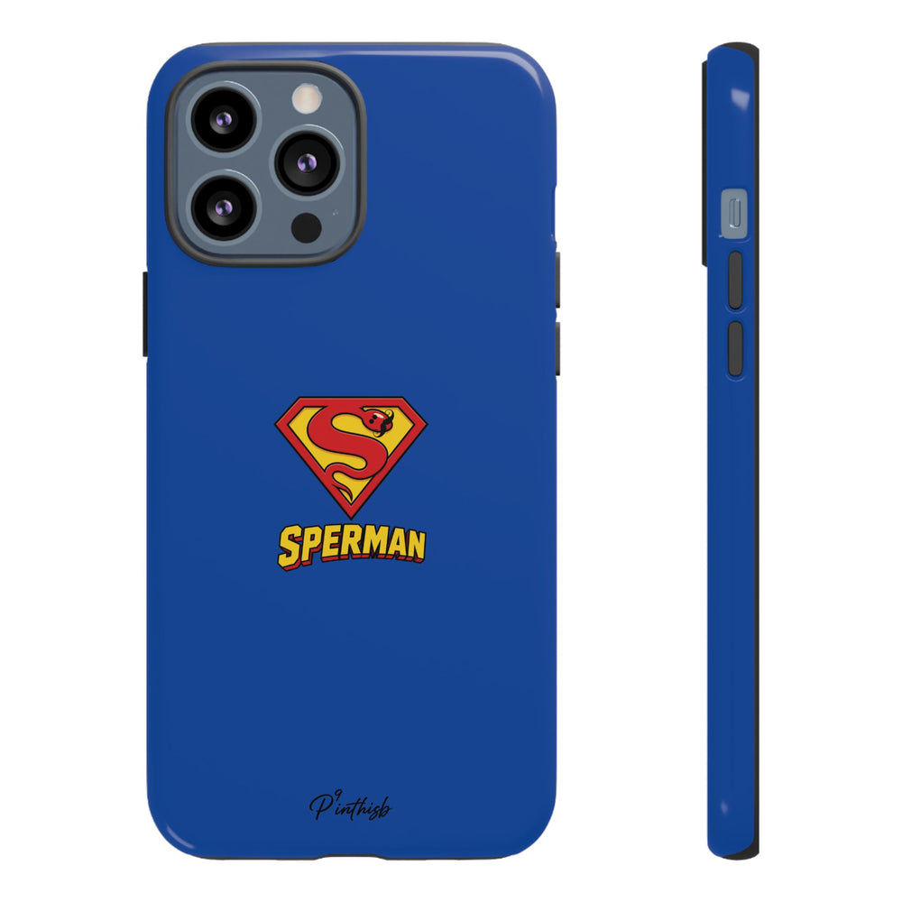 "SPERMAN" Parody Logo Tough Phone Case