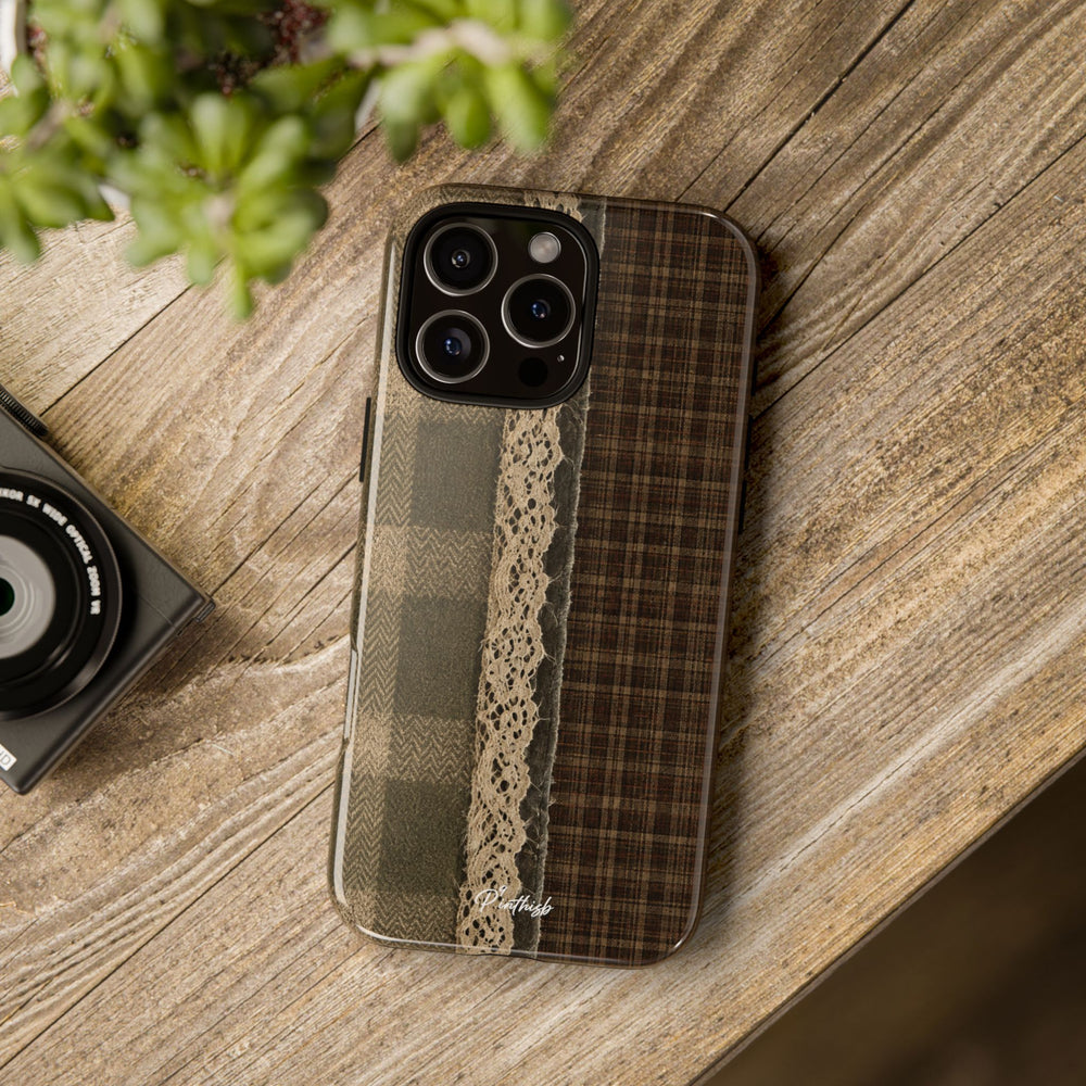 Plaid Lace Tough Phone Case