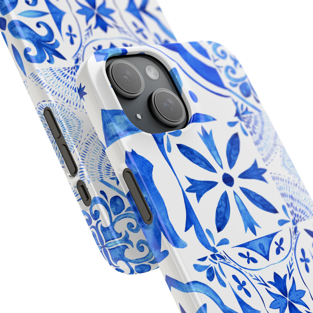 Blue Tile Pattern Snap Phone Case