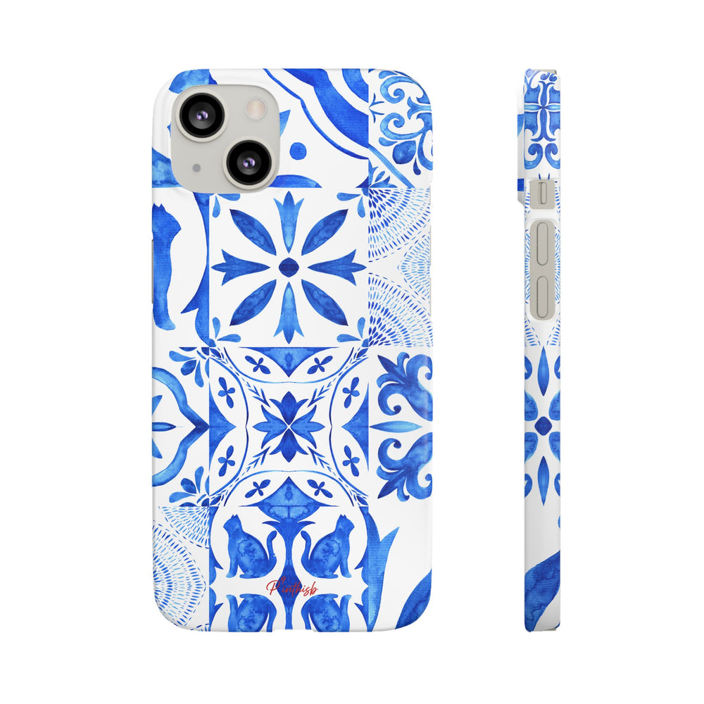 Blue Tile Pattern Snap Phone Case