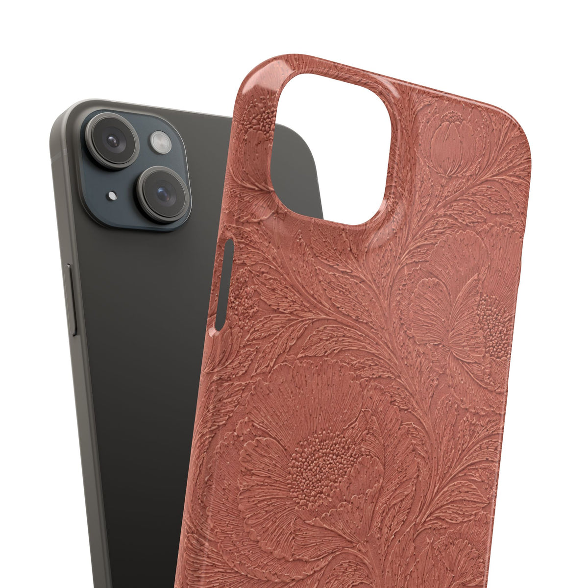Embossed Floral Snap Case