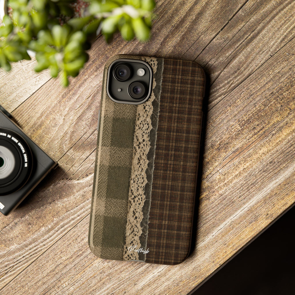 Plaid Lace Tough Phone Case