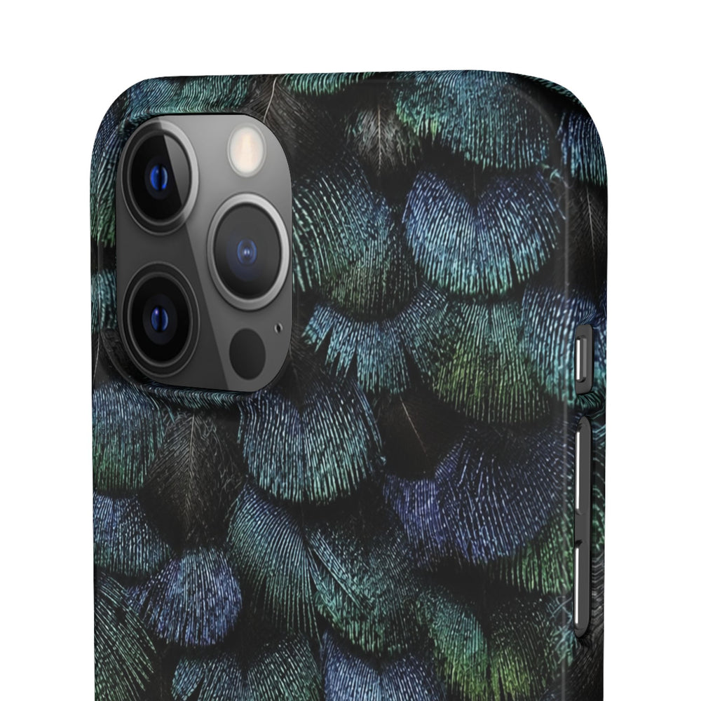 Iridescent Feather Snap Case