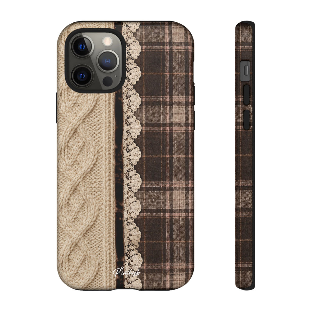 Cozy Plaid Knit Tough Phone Case