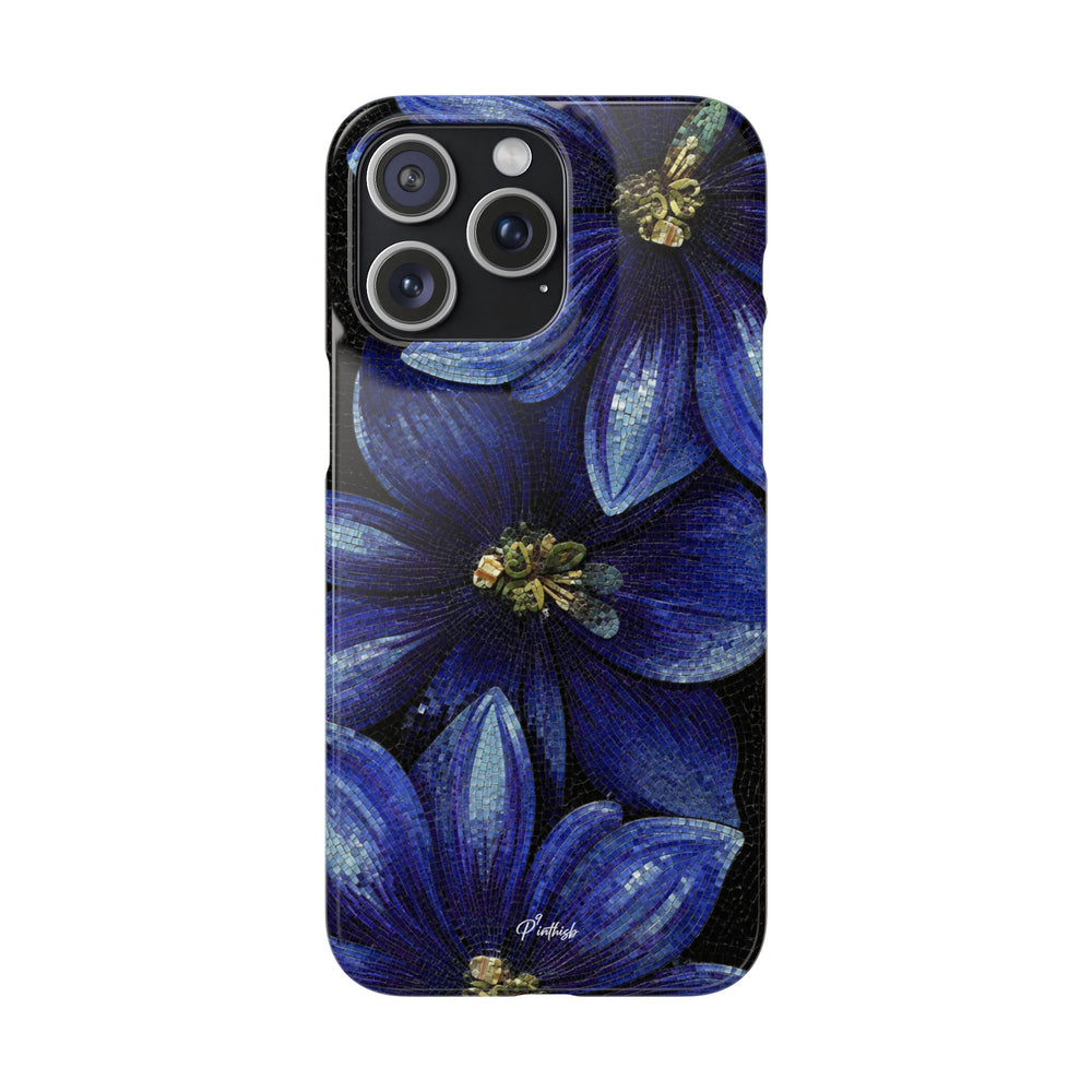 Blue Floral Snap Case