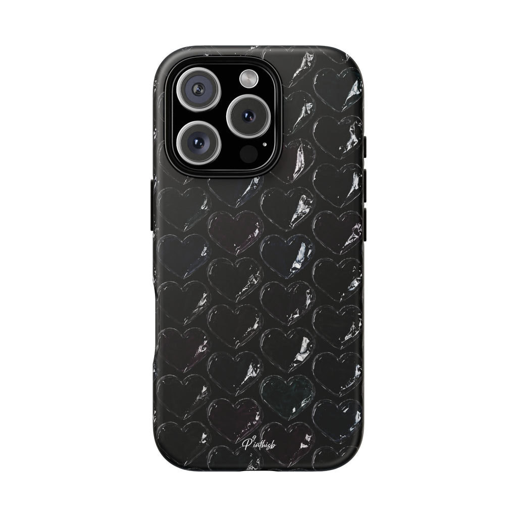 Black Pop Hearts Tough Case