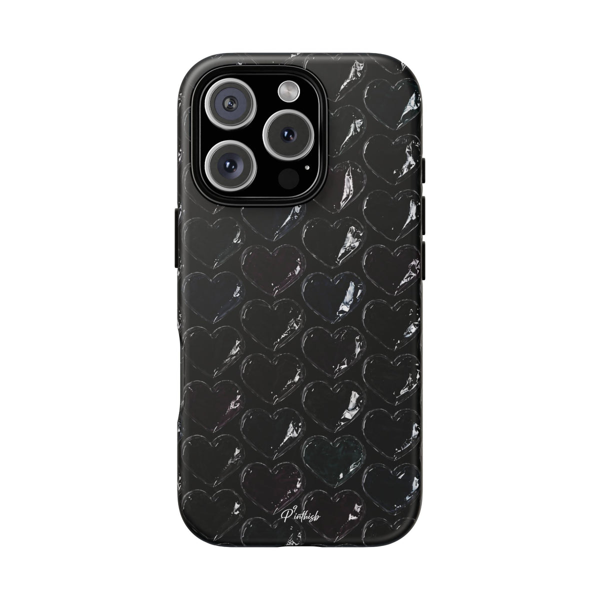 Black Pop Hearts Tough Case