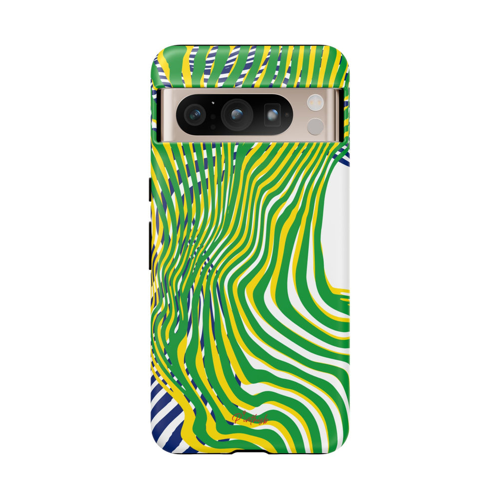 Abstract Green Wave Phone Case
