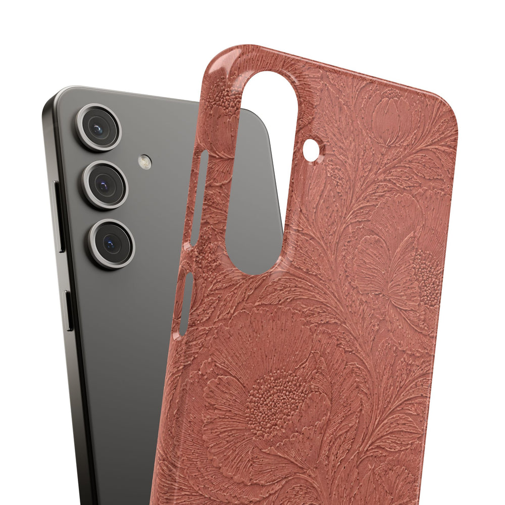 Embossed Floral Snap Case