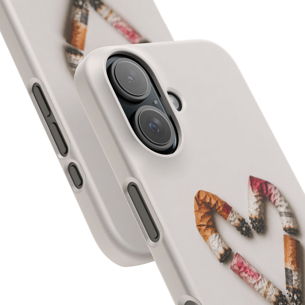Cigarette Butts Heart Snap Case