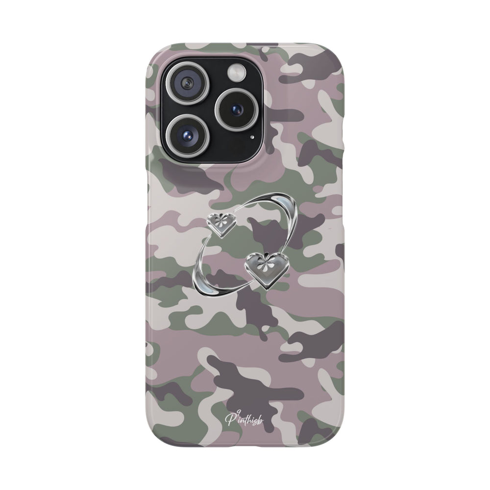 Camouflage Heart Snap Phone Case