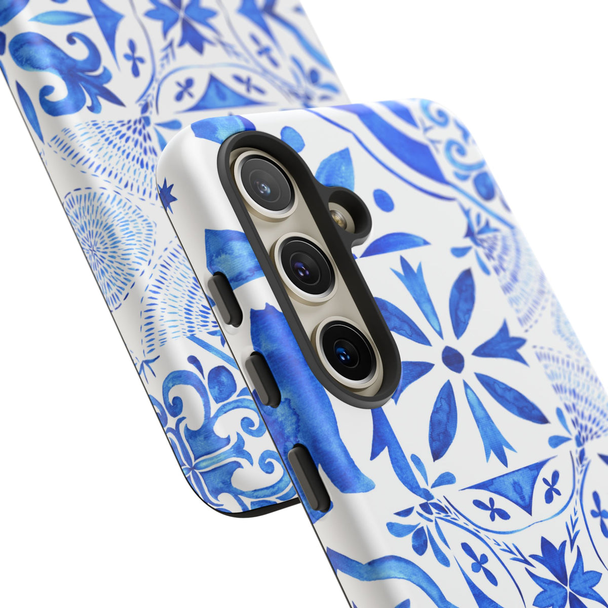Blue Tile Pattern Tough Phone Case