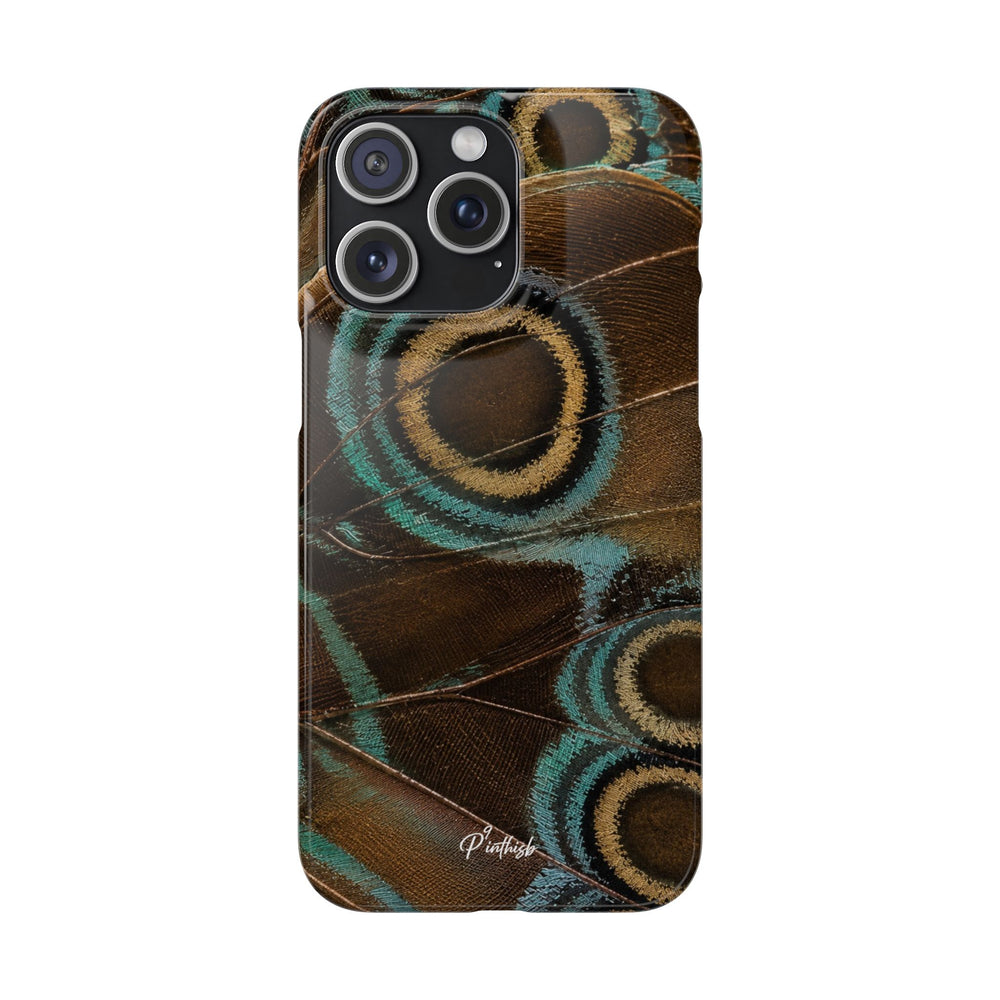 Peacock Feather Pattern Snap Case