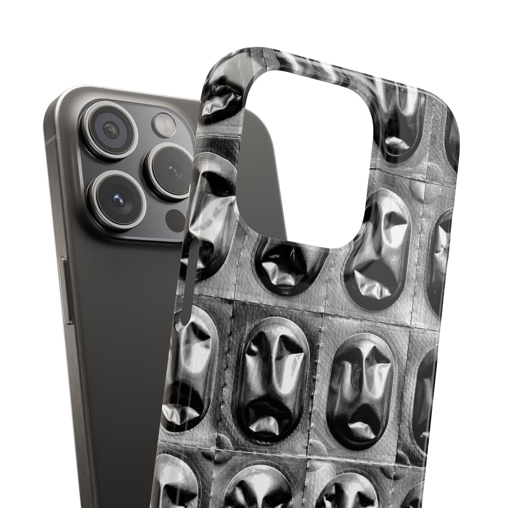 Metallic Mask Grid Snap Case