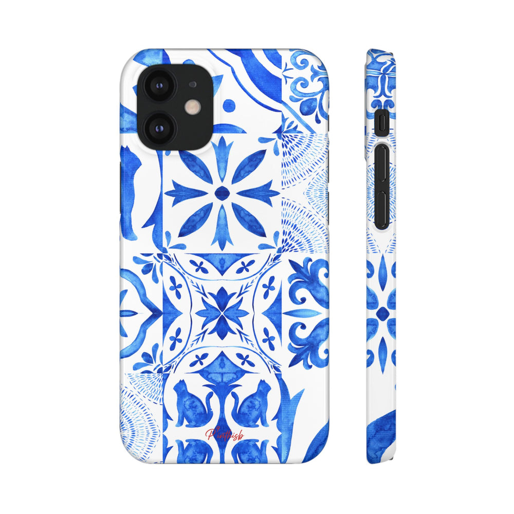 Blue Tile Pattern Snap Phone Case