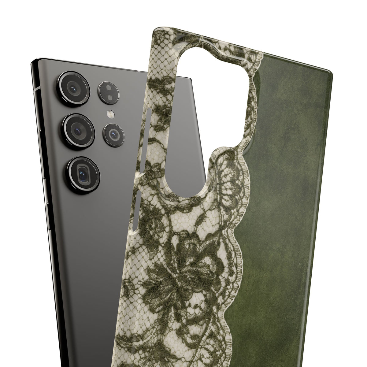 Olive Lace Snap Case