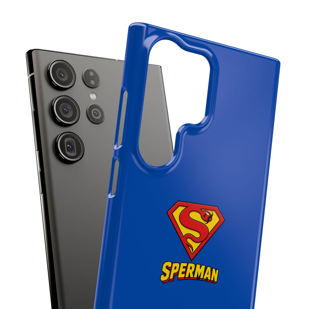 "SPERMAN" Parody Logo Snap Phone Case
