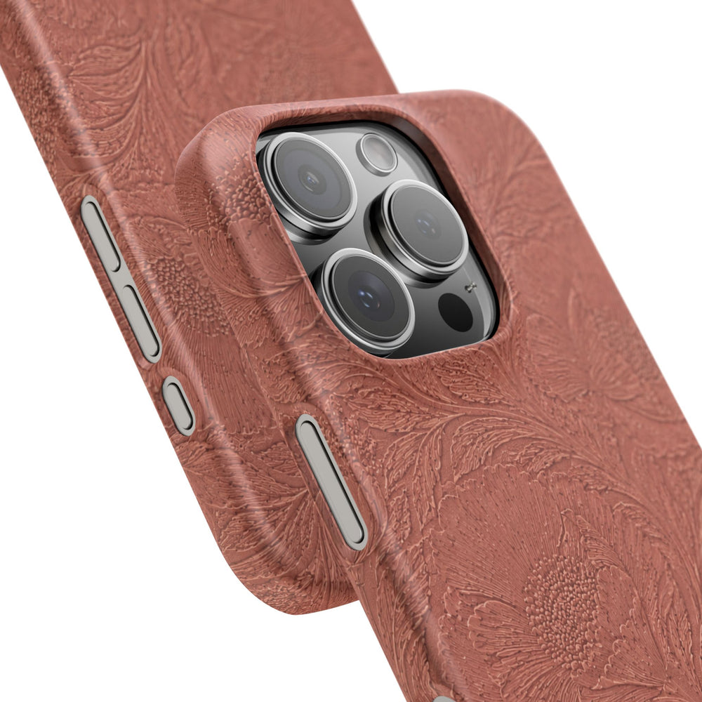 Embossed Floral Snap Case