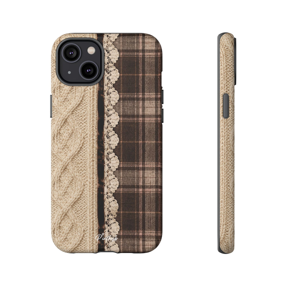Cozy Plaid Knit Tough Phone Case