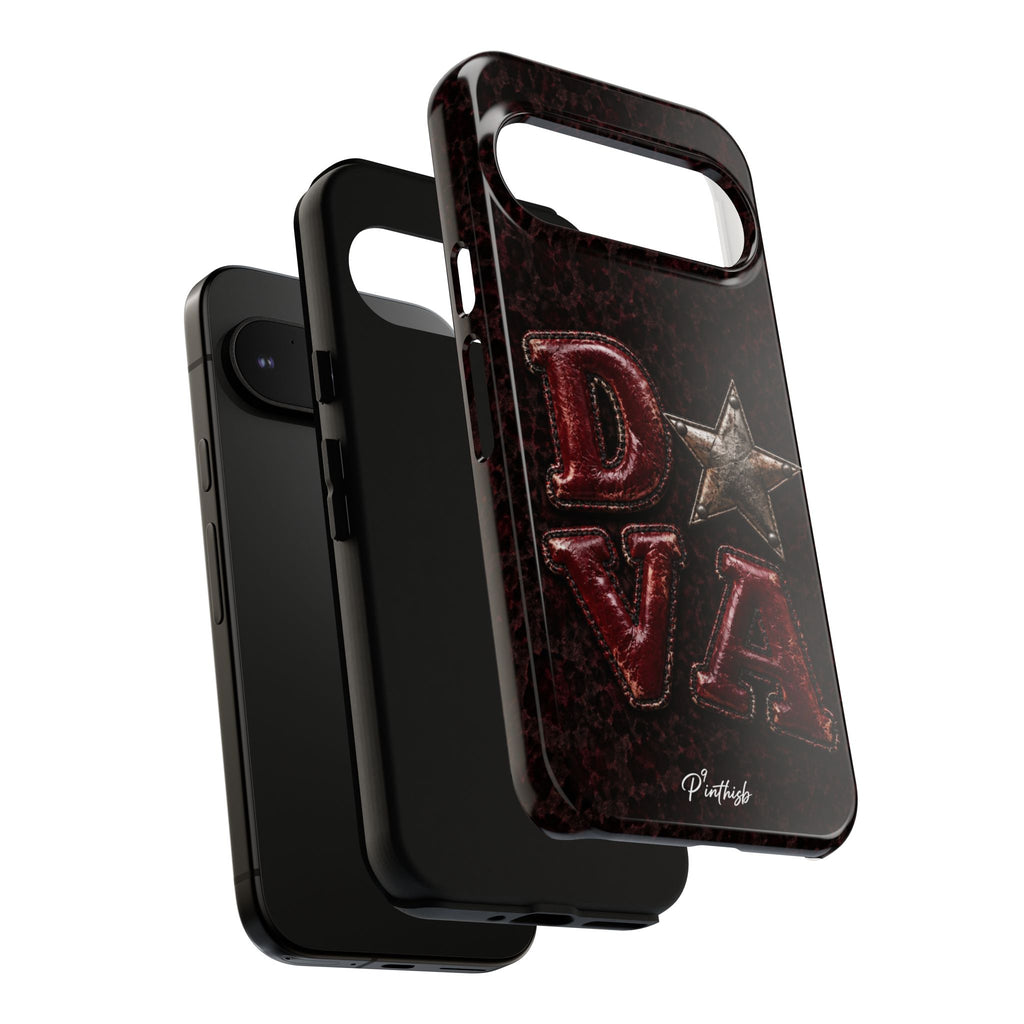 Geometric Blue Diamond Tough Phone Case