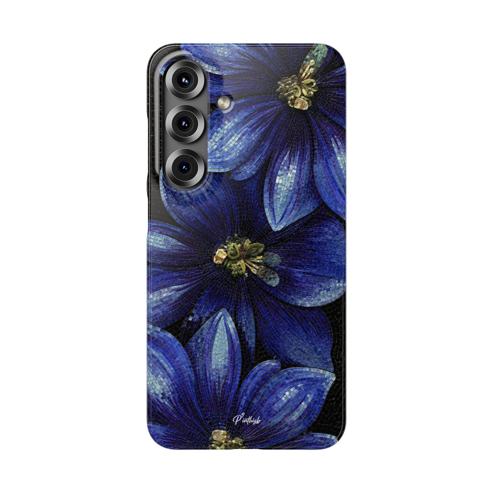 Blue Floral Snap Case