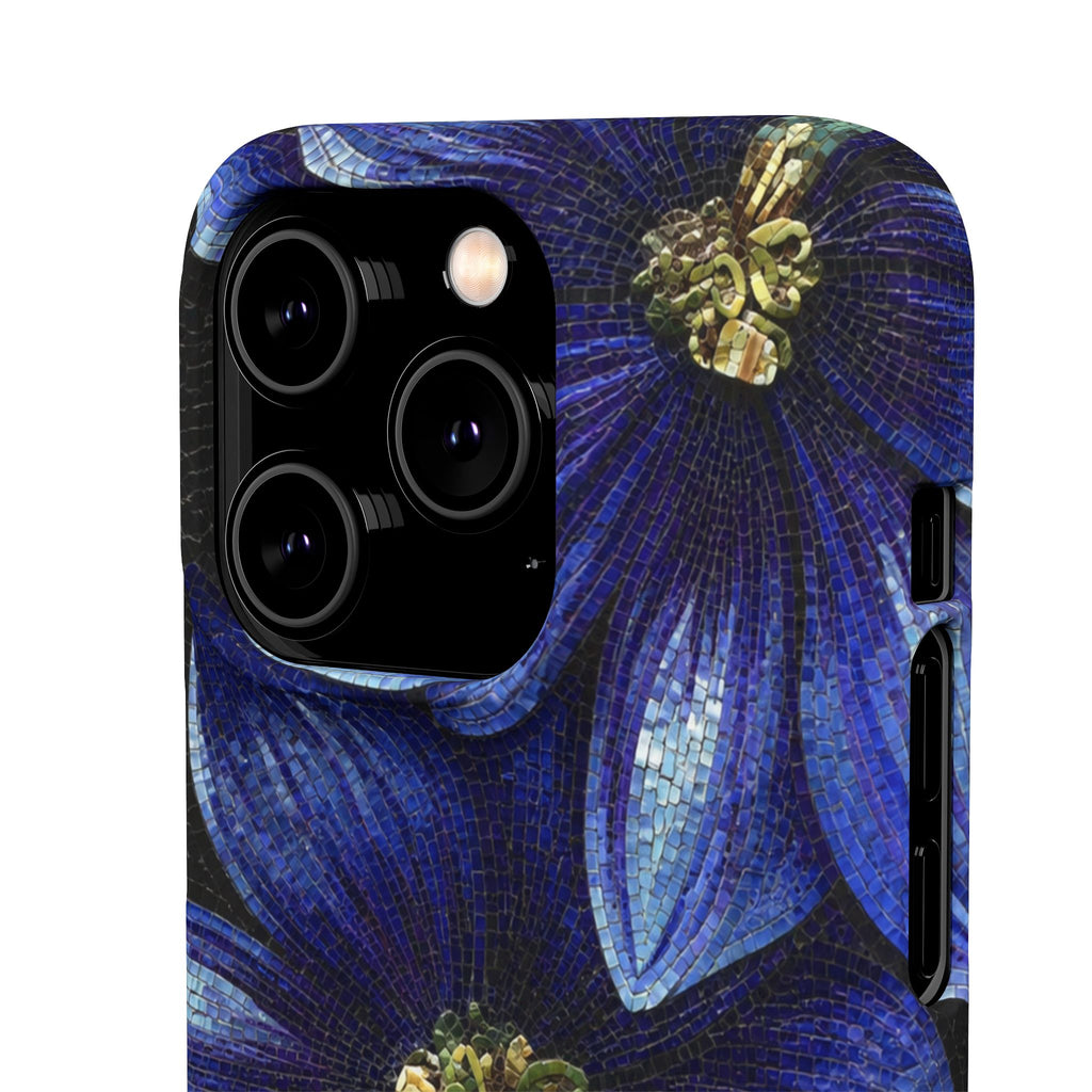 Blue Floral Snap Case