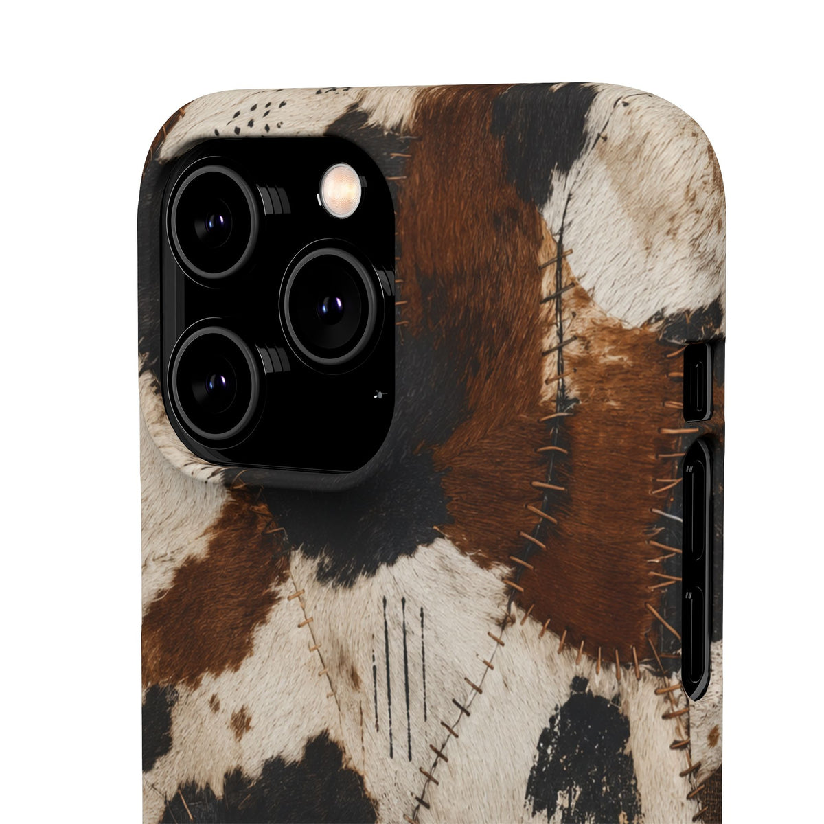 Brown & Black Animal Print Snap Case