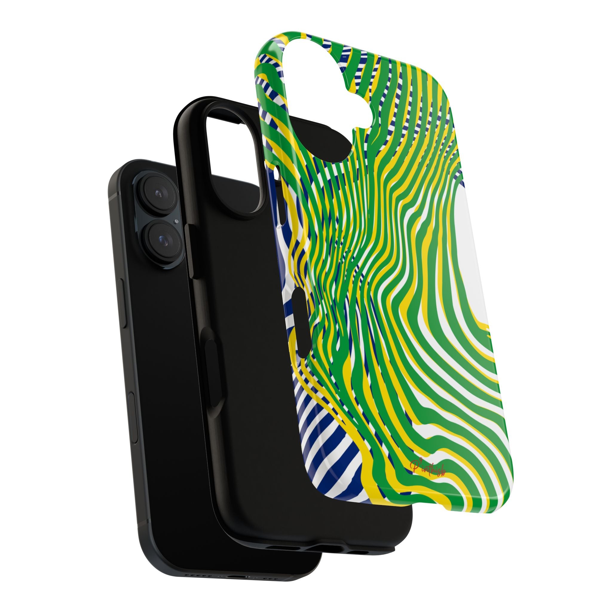 Abstract Green Wave Phone Case