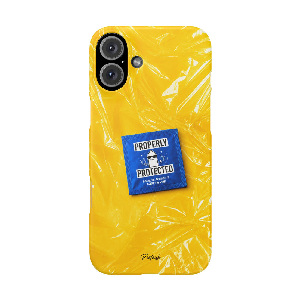 "Properly Protected" Graphic Snap Phone Case