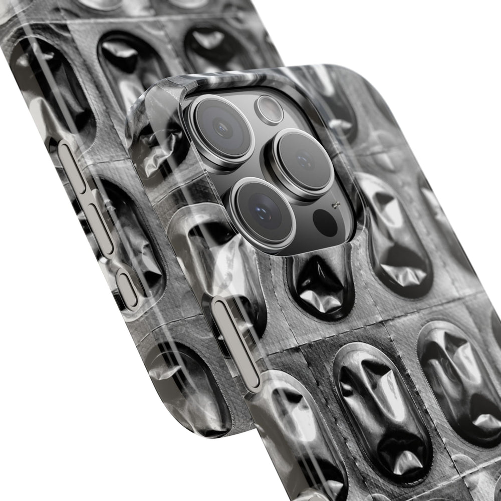 Metallic Mask Grid Snap Case