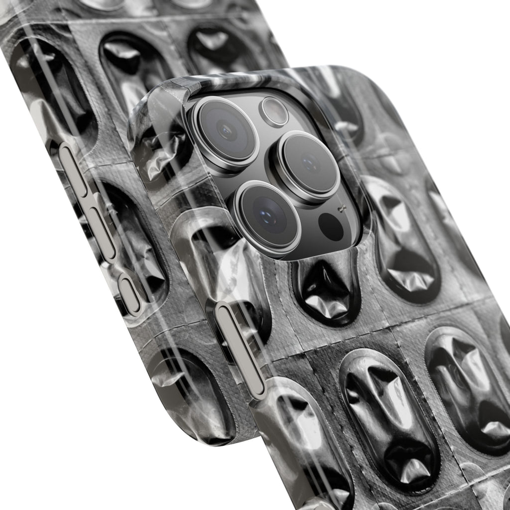 Metallic Mask Grid Snap Case
