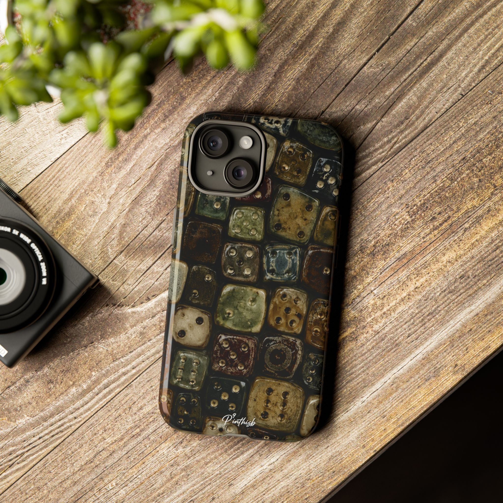 Vintage Dice Tile Phone Case