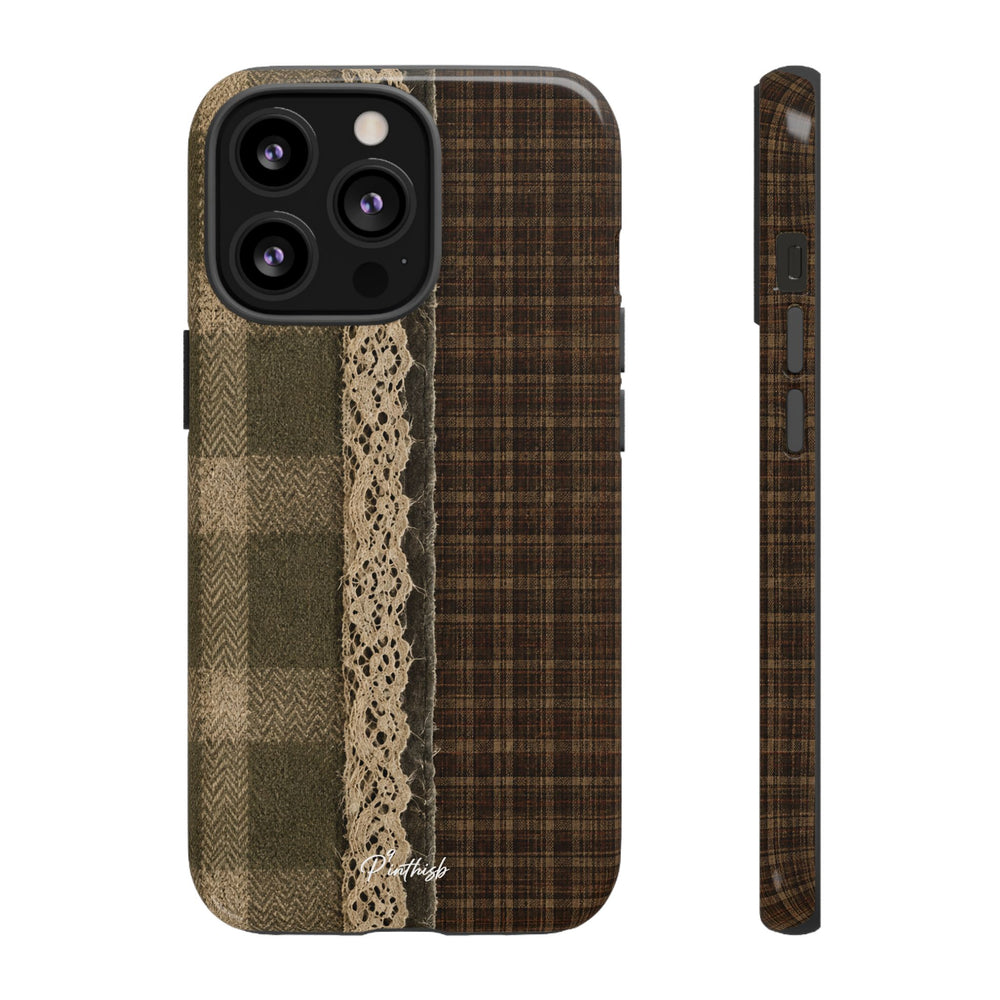 Plaid Lace Tough Phone Case