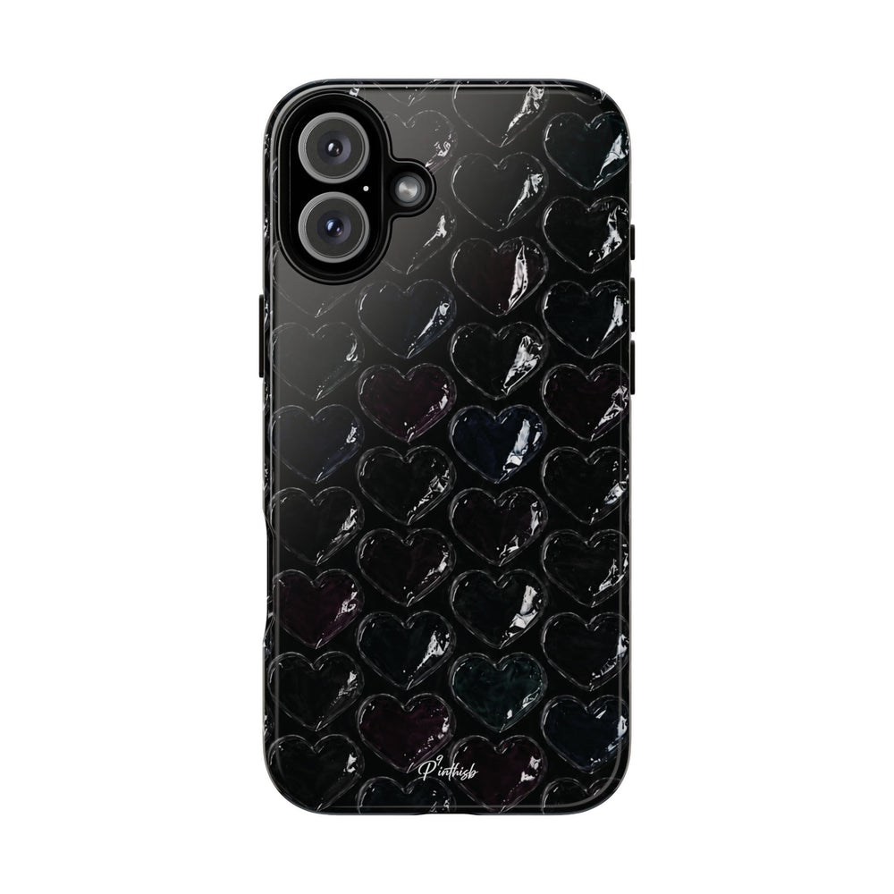 Black Pop Hearts Tough Case