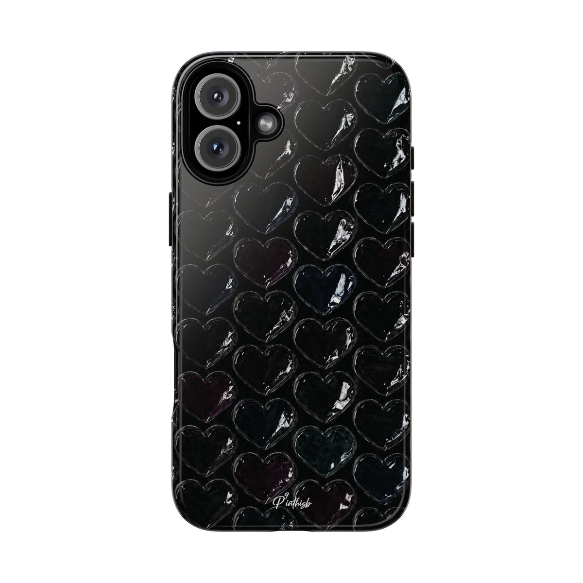 Black Pop Hearts Tough Case