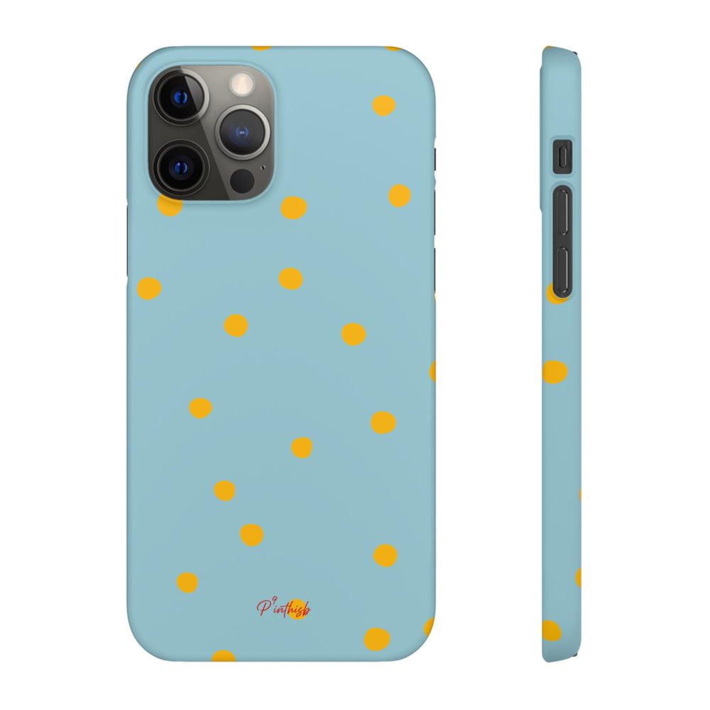 Blue & Yellow Polka Dot Snap Phone Case