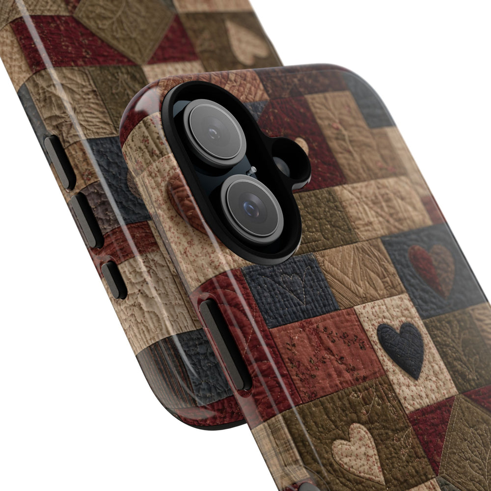 Patchwork Hearts Phone Case