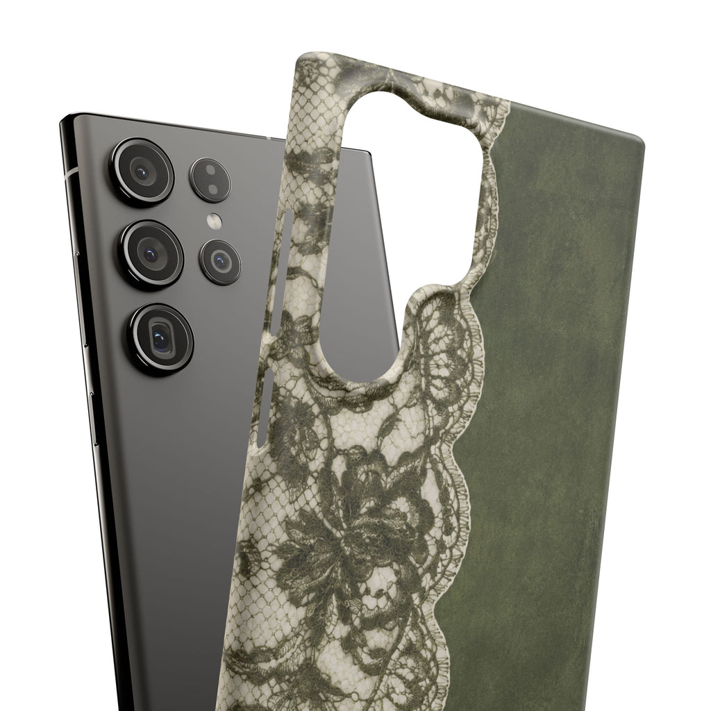 Olive Lace Snap Case