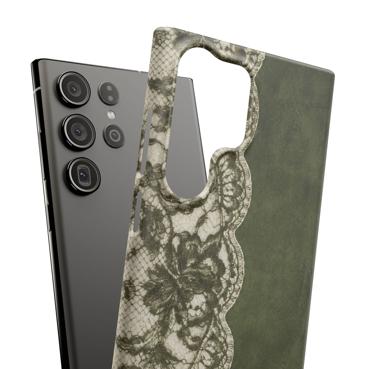 Olive Lace Snap Case