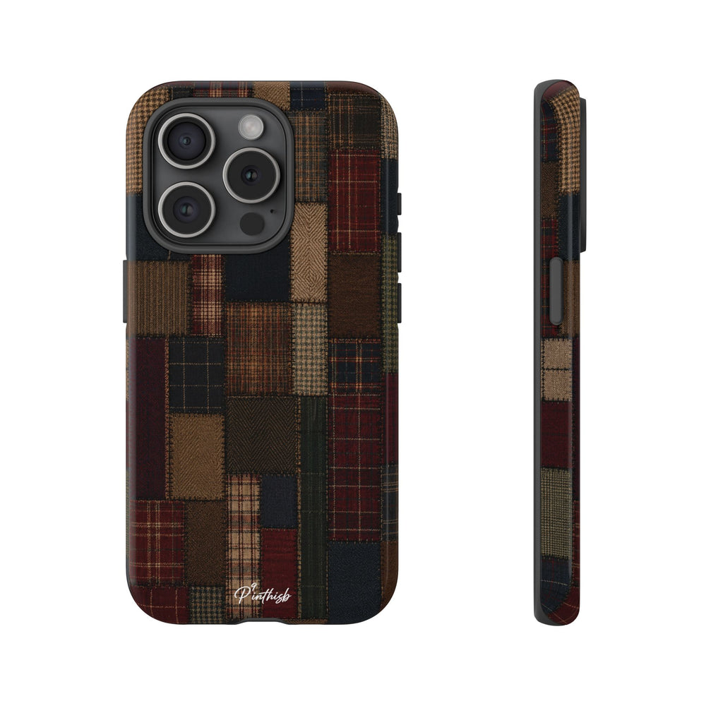 Plaid Patchwork Tough Phone Case