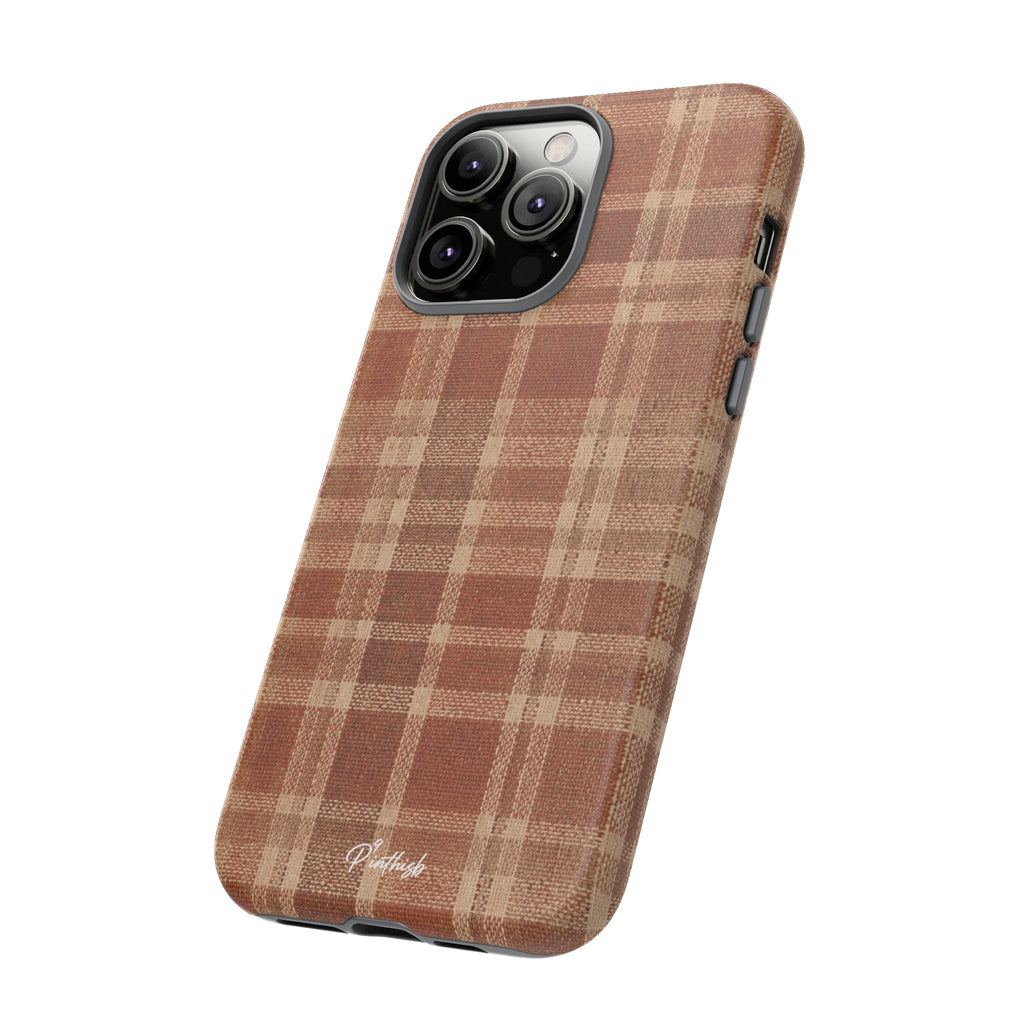 Rustic Brown Cozy Plaid Tough Case