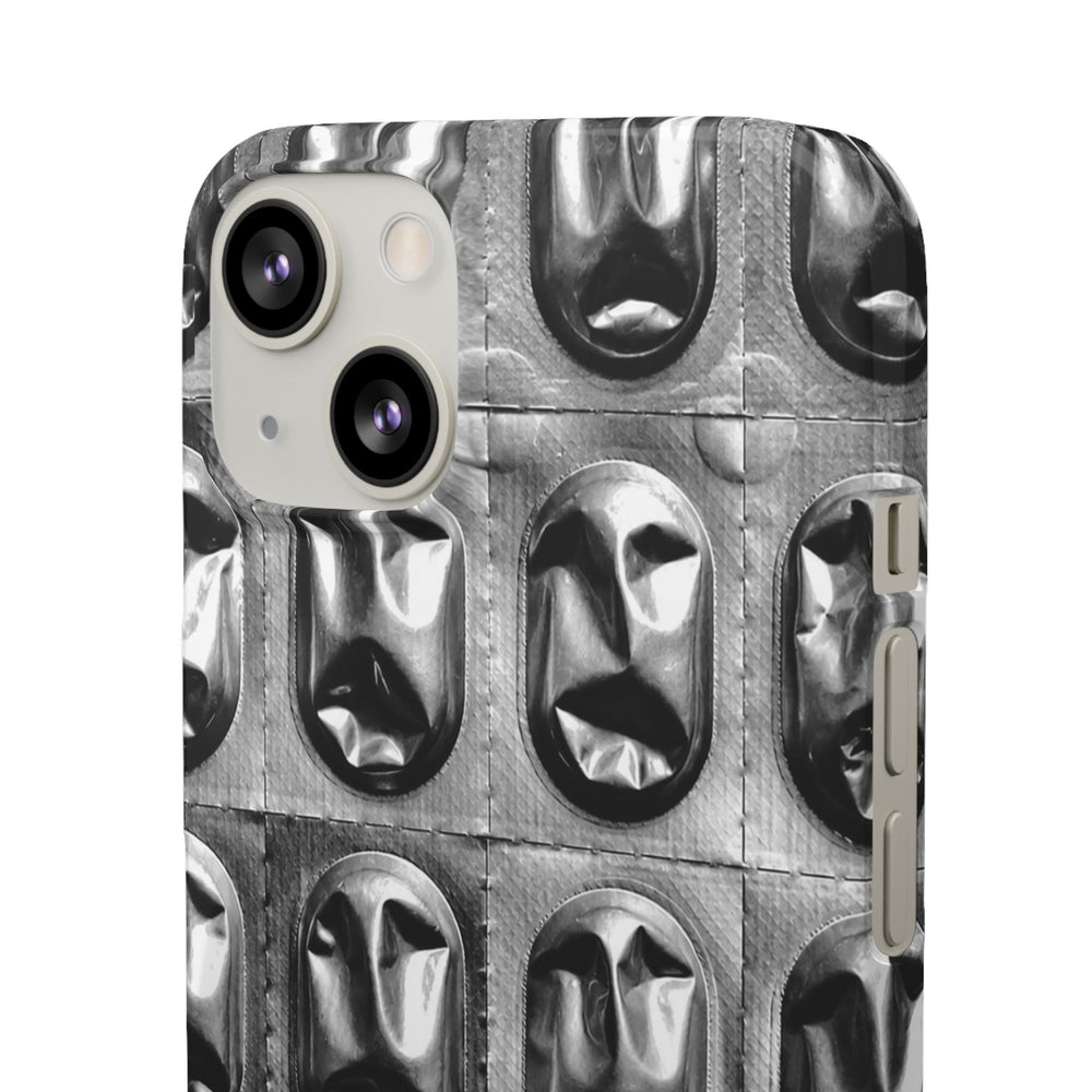 Metallic Mask Grid Snap Case