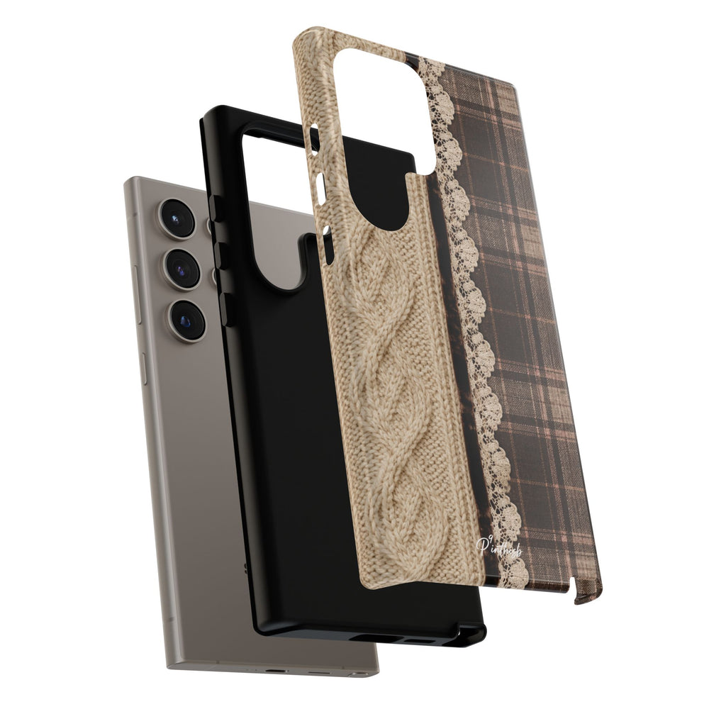 Cozy Plaid Knit Tough Phone Case