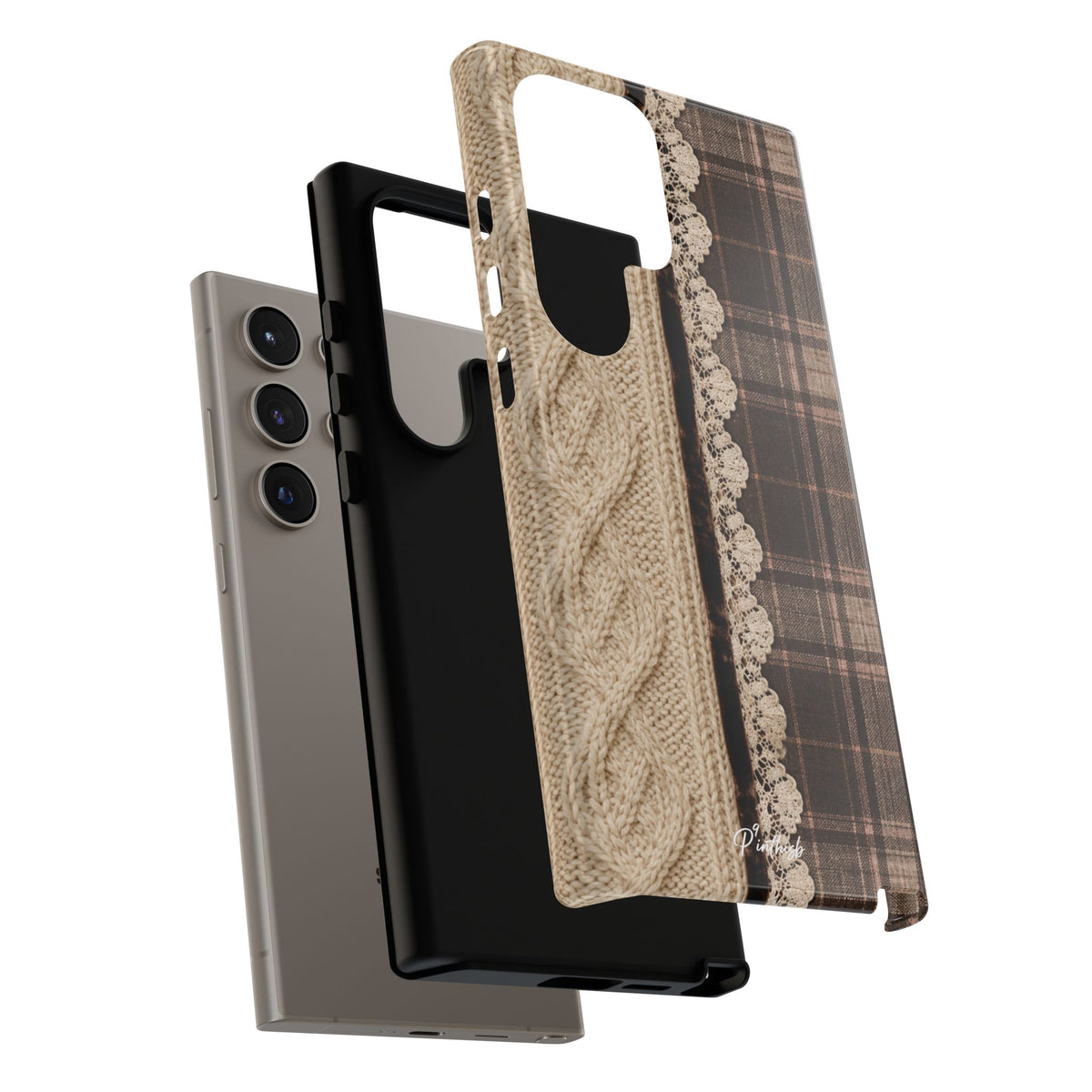 Cozy Plaid Knit Tough Phone Case